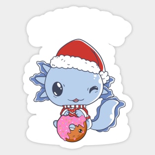 Christmas Snaxolotl Sticker